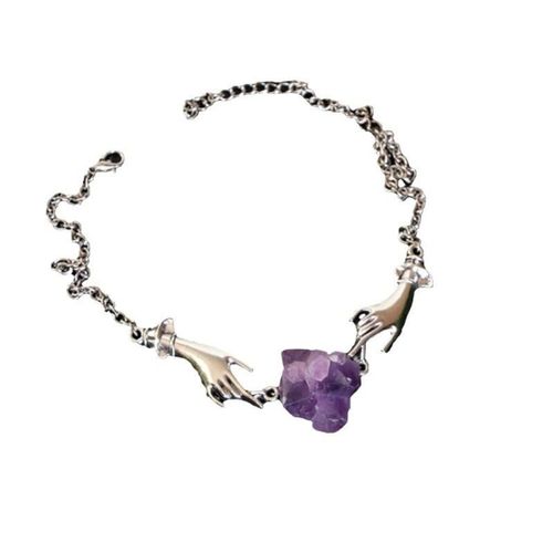 Collier Femme Violet Élégant