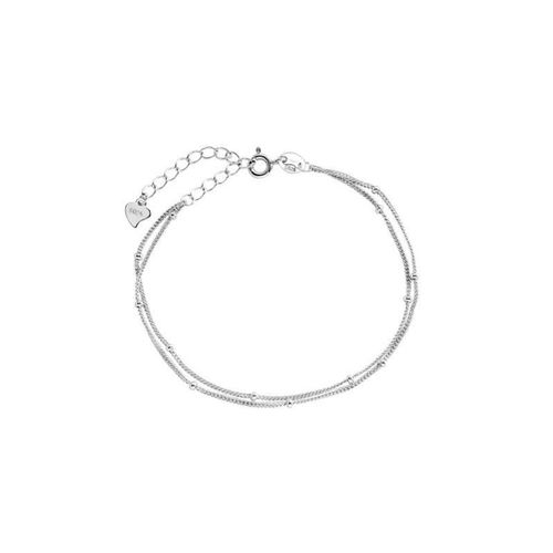 Bracelet Simple En Os De Serpent À Double Couche Avec Perles Rondes