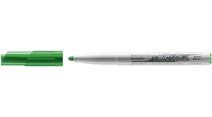 Bic Lot De 12 Marqueurs Tableaux Blancs 1741 Velleda Medium Vert