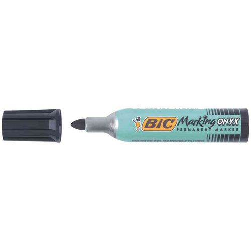 Bic Lot De 6 Marqueurs Permanent Marking Onyx 1482 Pointe Ogive 1,5 Mm Noir