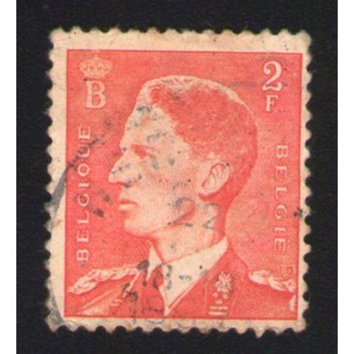 Belgique 1952 Oblitération Ronde Used Stamp Roi Baudouin 2 Francs Rouge