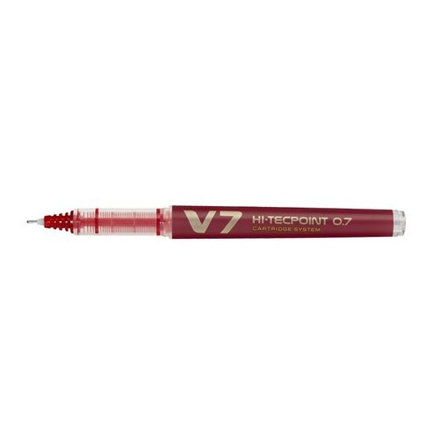 Pilot Lot De 6 Rollers Rechargeable V7 Encre Liquide Rouge Begreen Pointe Moyenne