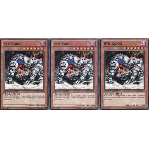 Lot De 3 Cartes Yu-Gi-Oh - Ryu Kokki - Gld5-Fr013 - La Mine Hantee - Edition Limitee -