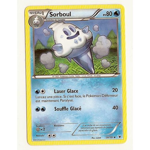 Carte Pokémon Sorboul 28/101 Série Noir Et Blanc Nobles Victoires En Français