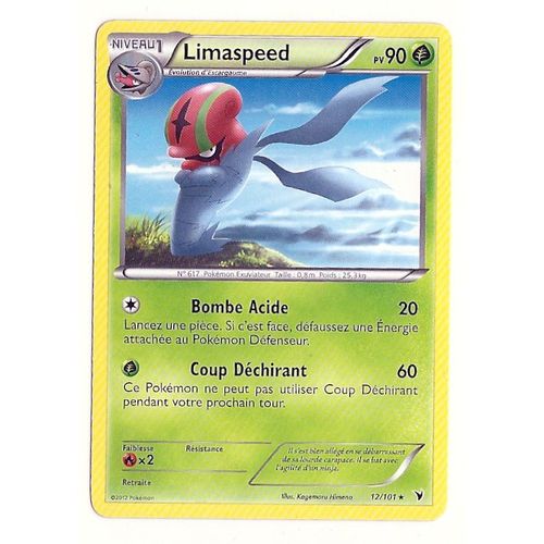 Carte Pokémon Limaspeed 12/101 Série Noir Et Blanc Nobles Victoires En Français