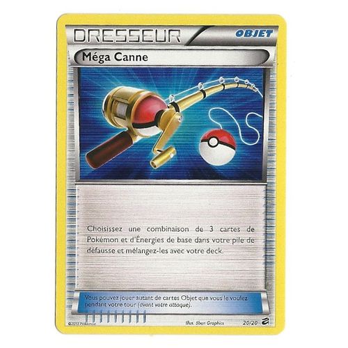 Carte Pokémon Holo Méga Canne 20/20 Série Coffre Des Dragons En Français