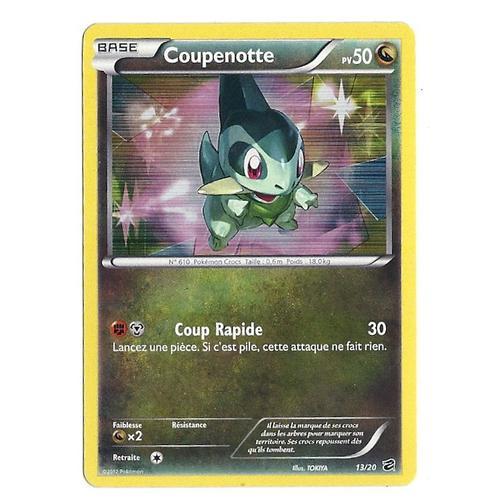 Carte Pokémon Holo Coupenotte 13/20 Série Coffre Des Dragons En Français