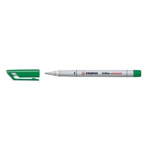 Stabilo Lot De 3 Stylos Feutre Pour Film Ohpen Universal, Indélébile,Vert