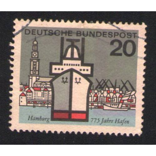 Allemagne 1964 Oblitéré Used Stamp Bâtiment Naval Navire Hamburg