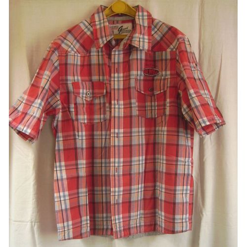 Chemise / Chemisette Carreaux Rouges Et Multicolore Okaïdi