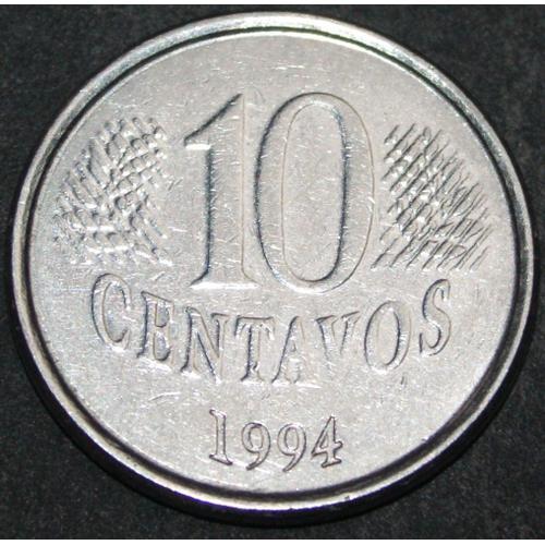 Pièce Brésil 10 Centavos 1994