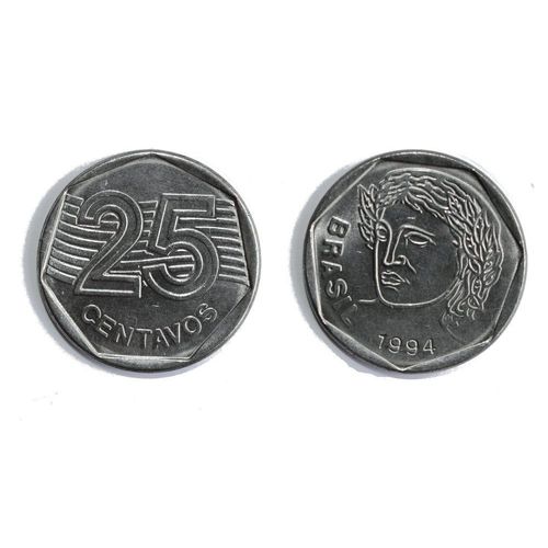 Pièce 25 Centavos Brésil 1994