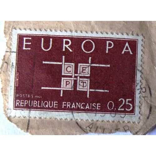 Timbre De 0.25.Europa  Cepr Oblitéré En 1963