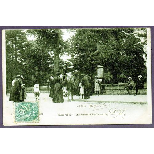 Carte Postale Ancienne, France, Paris ( 75 ), Série " Paris Vécu " - Au Jardin D'acclimatation, Ballade En Dromadaire