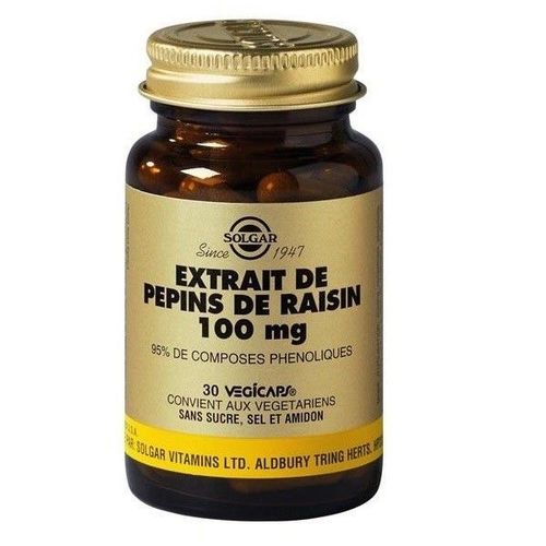 Extrait De Pépins De Raisins 100 Mg - 30 Gélules 