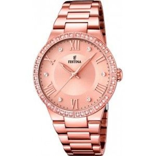 Montre Femme Festina Mademoiselle F16721/2 Bracelet En Acier De Couleur Or Rose