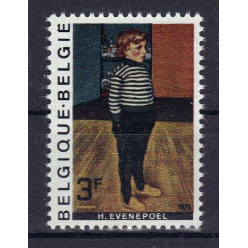Belgique 1973 : Tableau : Le Petit Charles Au Jersey Rayé, Par Henri Evenepoel - Timbre Neuf **