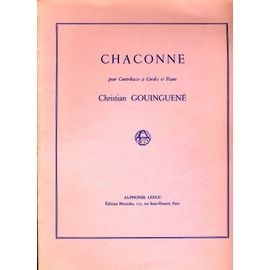 Chaconne Pour Contrebasse À Cordes Et Piano