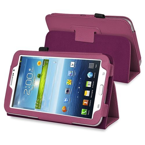 Insten® Housse Coque Étui Violet Avec Support Pour Samsung Galaxy Tab 3 7.0"" P3200