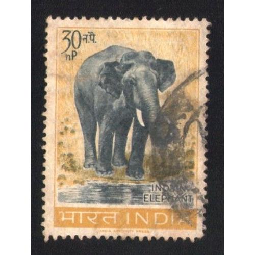 Inde 1963 Oblitéré Rond Used Stamp Elephas Maximus Éléphant D'asie