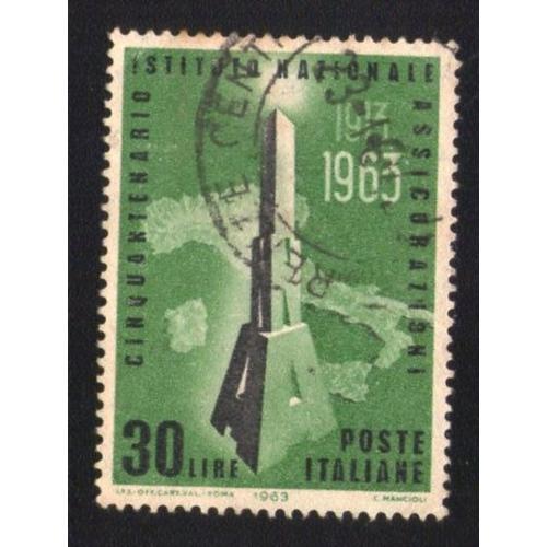 Italie 1963 Oblitéré Rond Used Stamp 50 Ans De L'institut National D'assurances