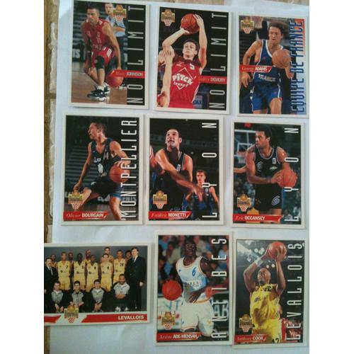 Lot De 9 Cartes Panini Basket Français 1995