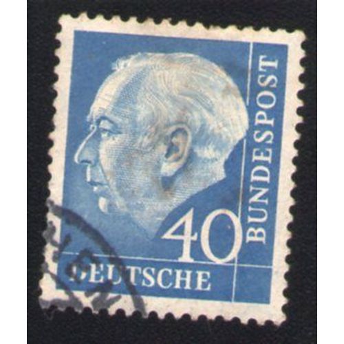 Allemagne 1956 Oblitéré Rond Used Stamp Président Theodor Heuss 40 Bleu