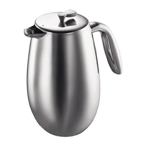 Bodum 1308-16 Bodum Columbia Cafetière À Piston Double Paroi 8 Tasses 1.0 L En Inox Brillant