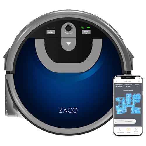 ZACO W450 Robot de nettoyage, 850 ml d'eau douce précieuse, mode 3 livres, caméra PanoView 360°, navigation, contrôle par application, diffusion vocale