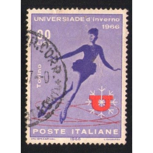 Italie 1966 Oblitéré Rond Used Stamp Sports Figure Artistique Patin À Glace It941
