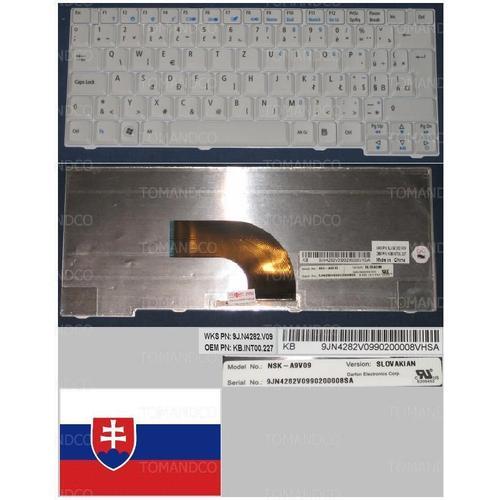 Clavier Qwerty Slovaque / Slovak Pour ACER ASPIRE AS2920 2920 AS2420 2420 2920Z Series, Gris / Grey, Model: NSK-A9V09, P/N: 9J.N4282.V09, KB.INT00.227