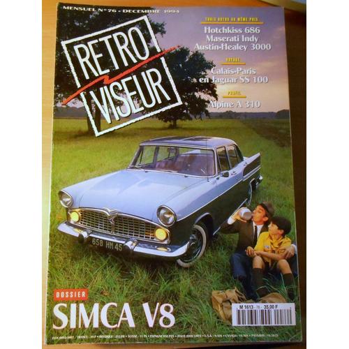 Rétroviseur 76 Dossier Simca V8 Hotchkiss 686 Maserati Indy Austin-Healey 3000