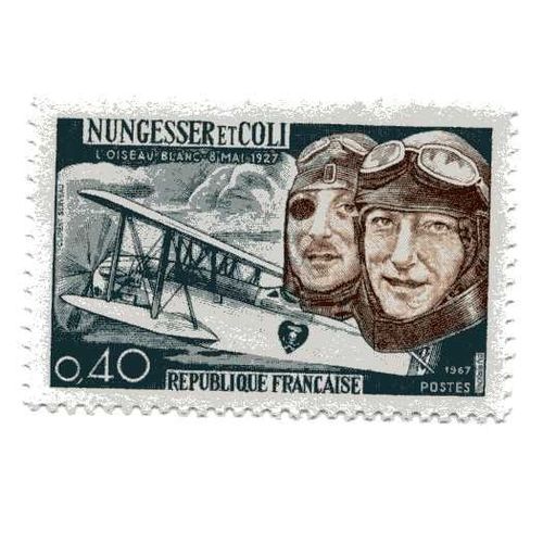 Timbre Du 40éme Anniversaire De La Tentative De Traversée Aérienne De L'atlantique Nord Par Nungesser Et Coli N° 1523 Neuf