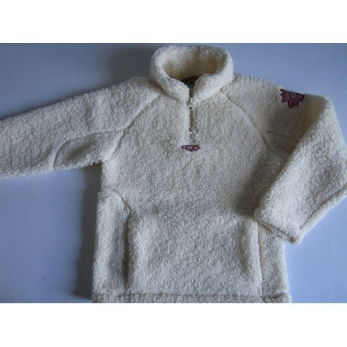 Pull Polaire Peluche Écru Quechua 8 Ans