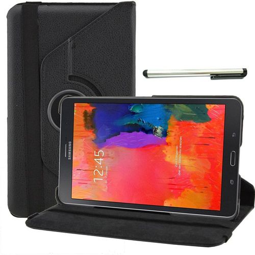 Mondpalast ® 360 Rotatif Housse Coque Etui En Pu Cuir Noir + Stylet + Protecteur D'écran Pour Samsung Galaxy Tab Pro 8.4 8.4" T320 T321