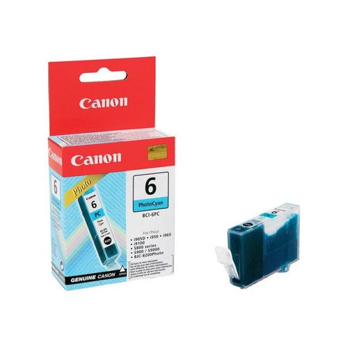 Canon BCI-6PC - Photo cyan - originale - réservoir d'encre - pour BJ-i905, S800, S820, S830, S900; i90X, 96X, 990, 99XX; PIXMA iP6000, iP8500; S820, 830