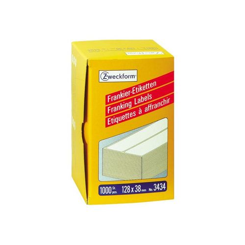 Avery Zweckform 3434 - Étiquettes - blanc naturel - 128 x 38 mm 1000 unités ( 500 feuille(s) x 2 )