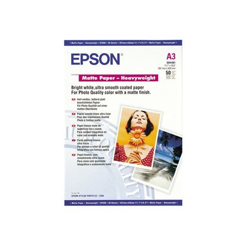Epson - Papier mat à fort grammage - A3 (297 x 420 mm) - 167 g/m² - 50 feuille(s) - pour Stylus Pro 4900 Spectro_M1; SureColor P400, P800, SC-P10000, P20000, P400, P6000, P8000