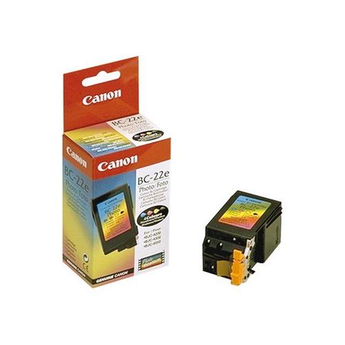 Canon BC-22e - Noir, jaune, cyan, magenta - originale - cartouche d'impression (photo) - pour BJC-2000, 2100, 4200, 4650; FAX B210, B215, B230; MultiPASS C20, C30, C50, C70, C75, C80