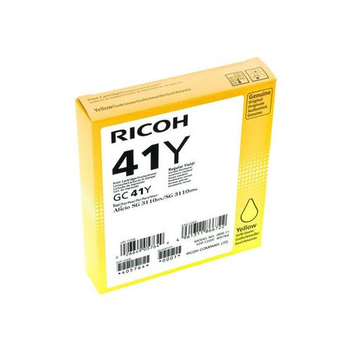 Ricoh GC 41Y - À rendement élevé - jaune - originale - cartouche d'encre (pack de 5 ) - pour Ricoh Aficio SG 3100, Aficio SG 3110, Aficio SG 7100, SG 3110, SG 3120
