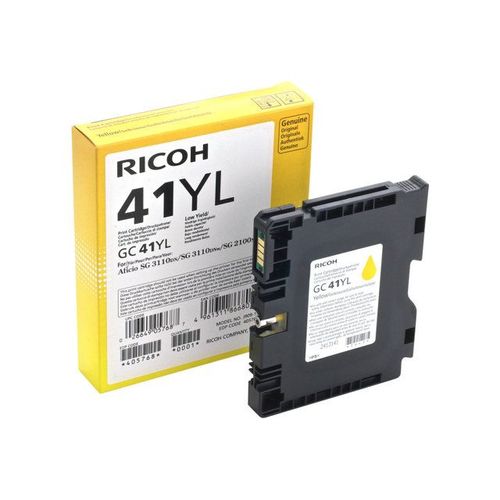 Ricoh GC 41YL - Low Yield - jaune - originale - cartouche d'encre - pour Ricoh Aficio SG 2100, Aficio SG 3100, Aficio SG 3110, Aficio SG 7100, SG 3120
