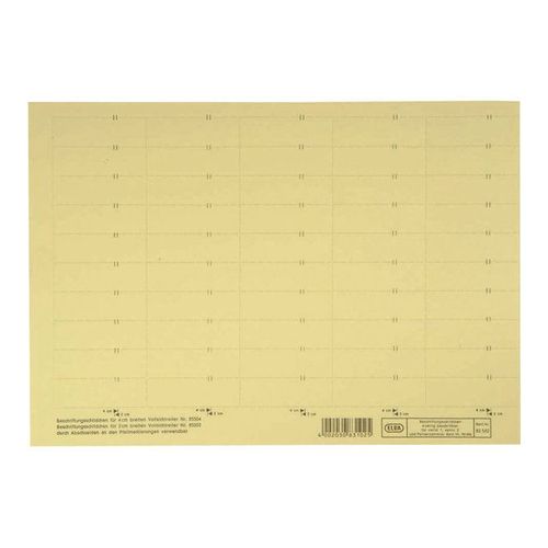 ELBA - Étiquettes de prix - jaune - 58 x 18 mm - 160 g/m² - 50 étiquette(s) ( 1 feuille(s) x 50 ) - pour P/N: 85508