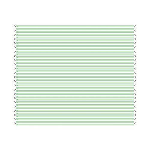 Sigel Computer Paper - Papier perforé - lignes vertes - 304.8 x 375 mm - 60 g/m² - 2000 feuille(s)