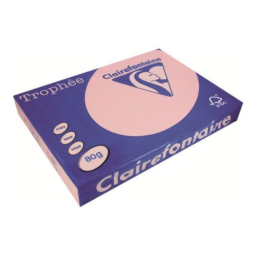 Clairefontaine Trophée - Papier teinté - rose - A3 (297 x 420 mm) - 80 g/m² - 500 feuille(s)