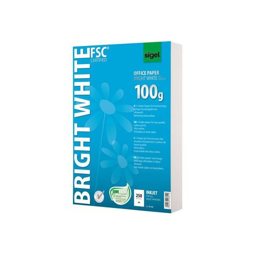 Sigel Office Paper IP125 - Papier mat double face - blanc brillant - A4 (210 x 297 mm) - 100 g/m² - 250 feuille(s)