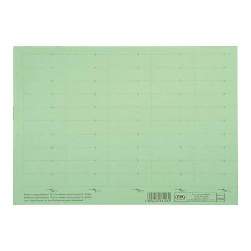 ELBA - Étiquettes pour dossiers - vert - 58 x 18 mm - 160 g/m² - 50 étiquette(s) ( 1 feuille(s) x 50 )