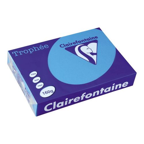 Clairefontaine Trophée - Papier teinté - bleu intense - A4 (210 x 297 mm) - 160 g/m2 - 250 feuille(s)