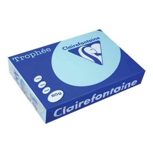 Clairefontaine Trophée - Papier teinté - bleu alizé - A4 (210 x 297 mm) - 80 g/m² - 500 feuille(s)