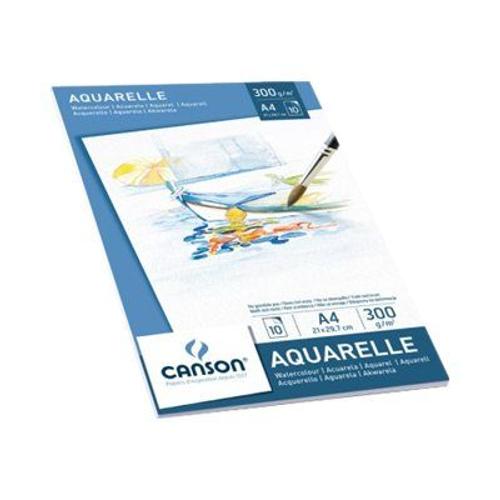 Canson Aquarelle - Papier aquarelle - A3 (297 x 420 mm) - 300 g/m² - 12 feuille(s)