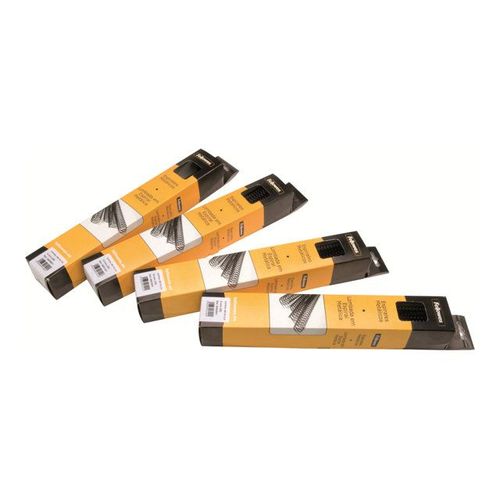 Fellowes - 10 mm - A4 (210 x 297 mm) - 60 feuilles - noir - 25 unités spirale de reliure - pour Fellowes Metal 50R, Metal Quasar